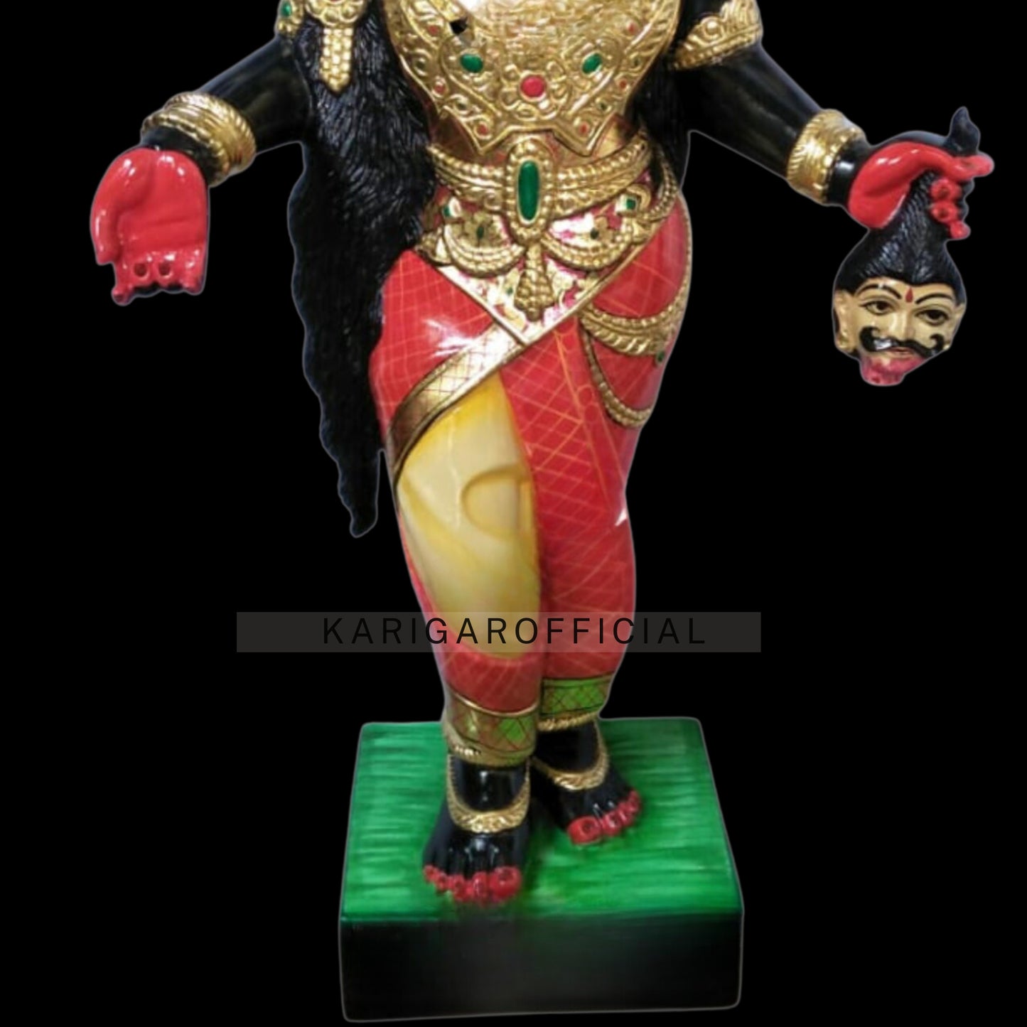 Special Custom 4 Hands Kali Statue in Black Marble 36"
