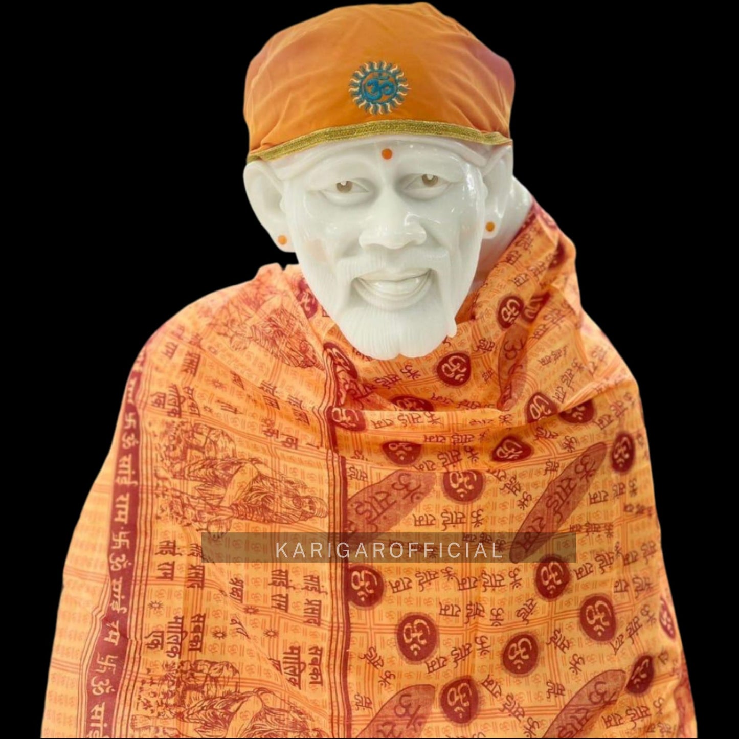 Sai baba Statue, white marble sai baba murti, Large 66 inches Sai baba idol, 5.5ft Selfless Hindu saint Idol, Shirdi Baba for Home Temple