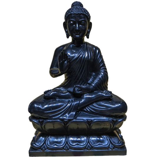 Black Marble Buddha statue 24'' Special Spiritual Gift For Yoga Studio
