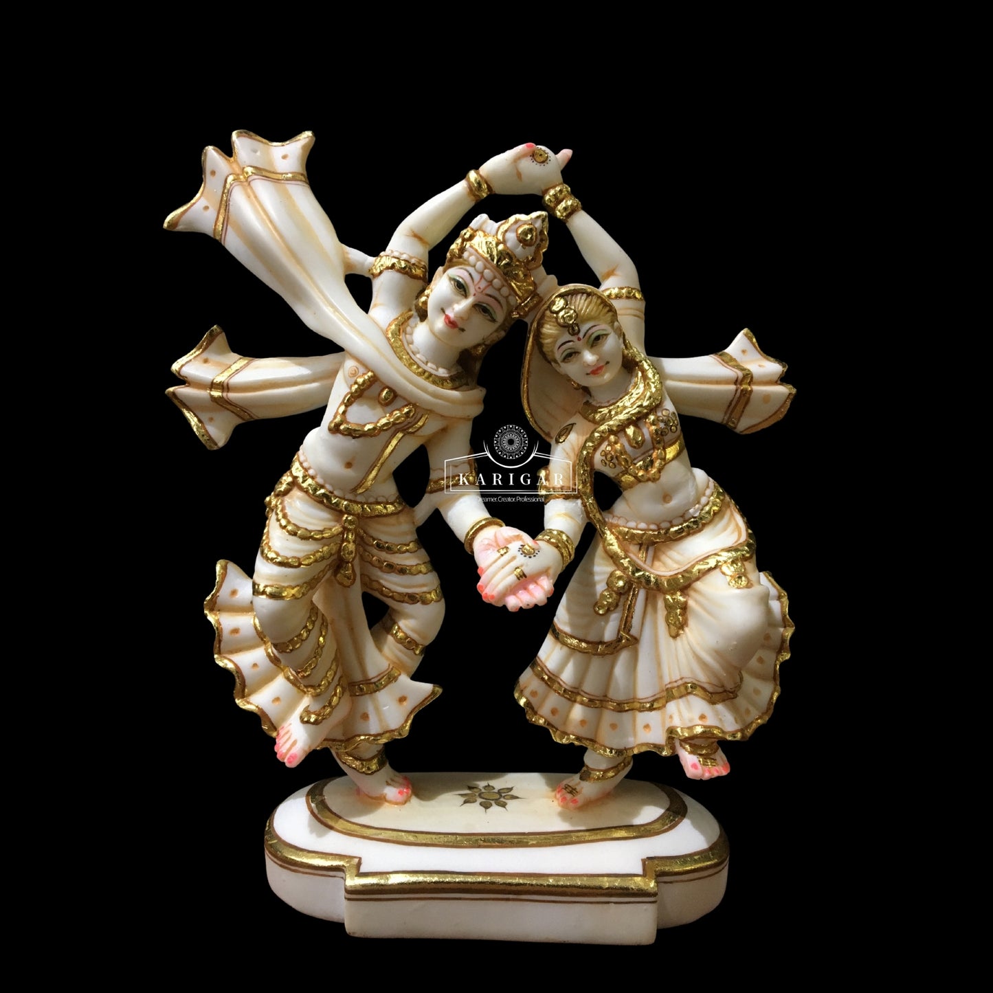 Radha Krishna statue 9 inches Marble Radha Krishna idol divine couple statue Large Radha Krishna figurine Handpainted Radha Krishna Murti Special Wedding Housewarming Anniversary Gifts Sculpture