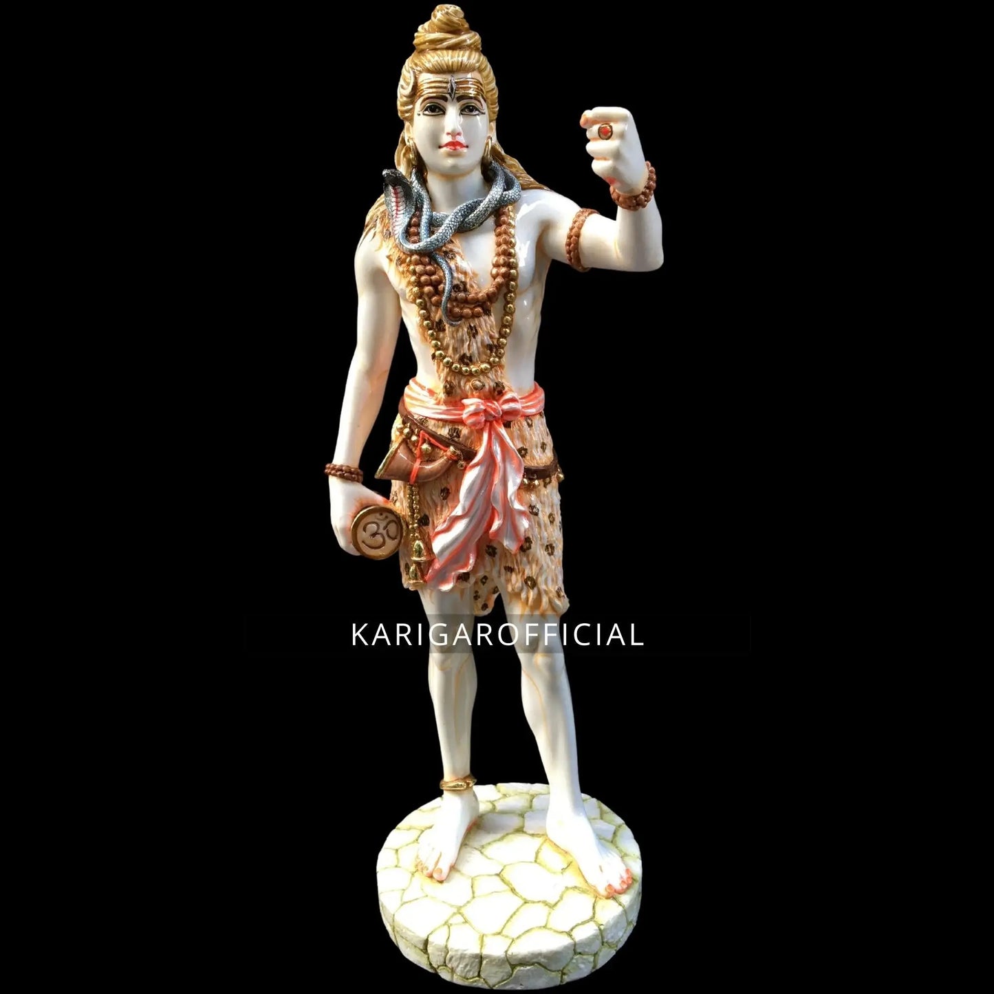Shiva Statue Murti Large 18 inches Standing Mahadev Idol Shankar Sculpture Hindu Religious God Shiv Statue Marble God of Yoga Dance Meditation Perfect for Yoga Studios & Home Temple Housewarming Gifts KARIGAROFFICIAL