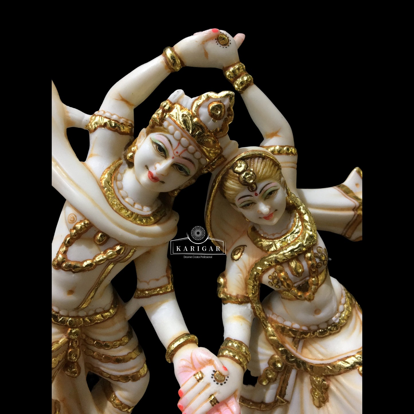 Radha Krishna statue 9 inches Marble Radha Krishna idol divine couple statue Large Radha Krishna figurine Handpainted Radha Krishna Murti Special Wedding Housewarming Anniversary Gifts Sculpture