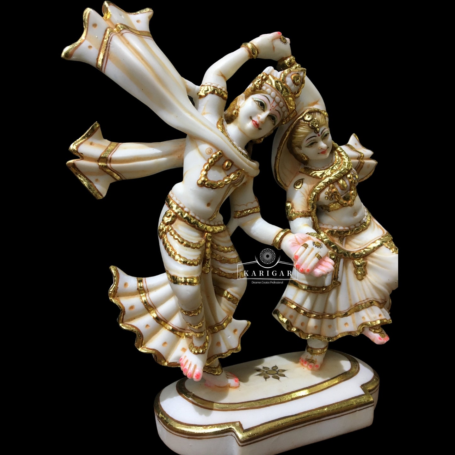 Radha Krishna statue 9 inches Marble Radha Krishna idol divine couple statue Large Radha Krishna figurine Handpainted Radha Krishna Murti Special Wedding Housewarming Anniversary Gifts Sculpture