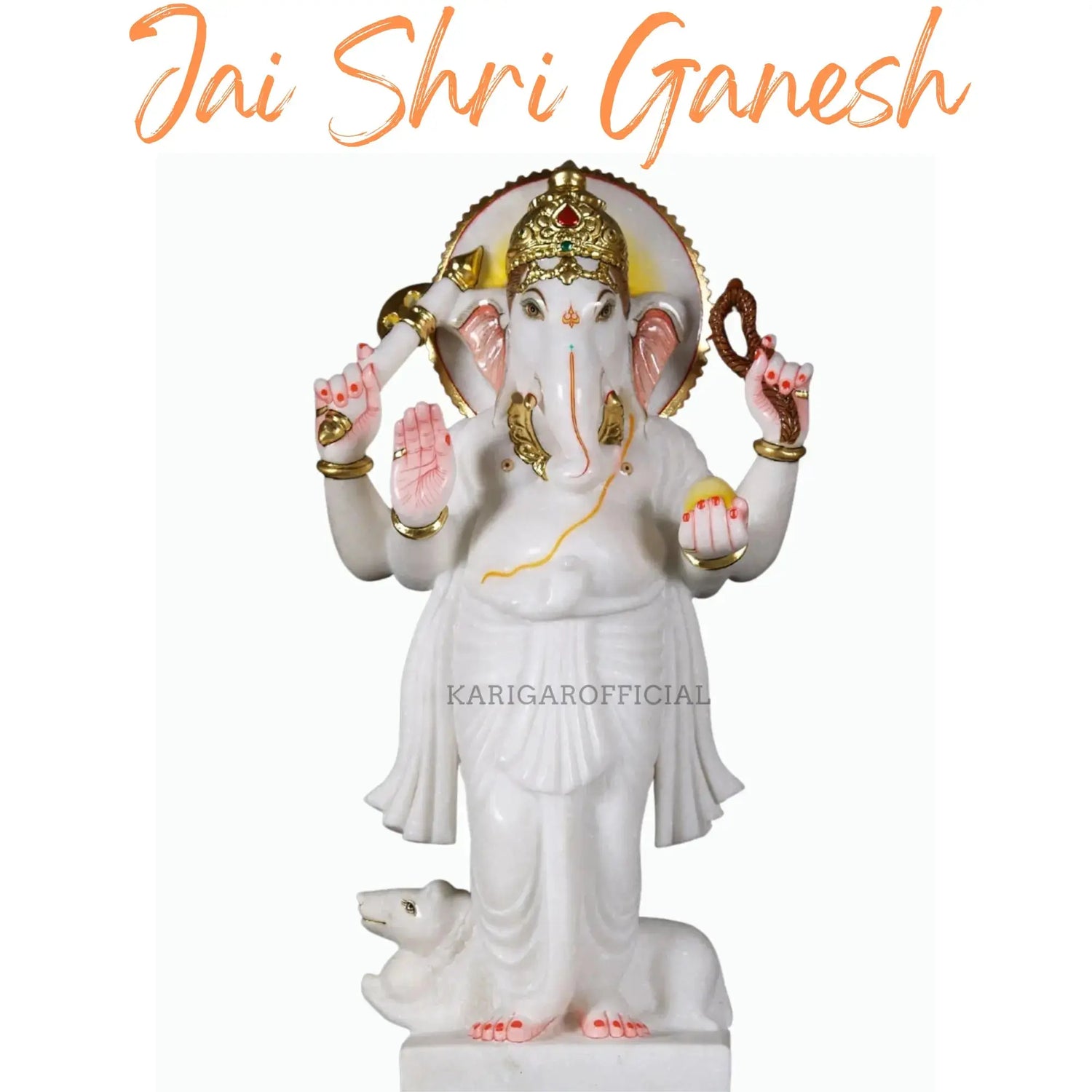 GANESH JI MARBLE STATUE - KARIGAROFFICIAL
