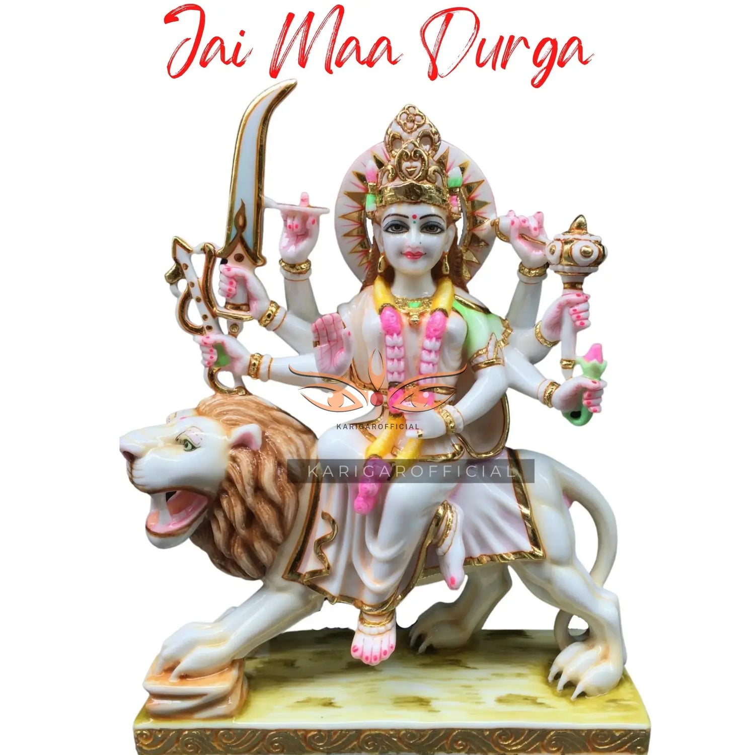 Collection of Durga Maa marble statues for Navratri and home temple