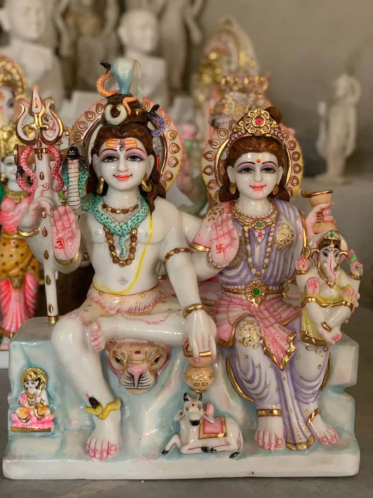 SHIV-PARIVAR-MARBLE-STATUE KARIGAROFFICIAL