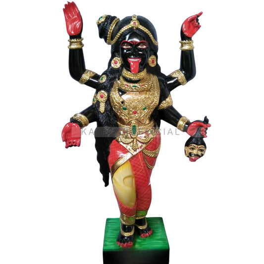 Special Custom 4 Hands Kali Statue in Black Marble 36"