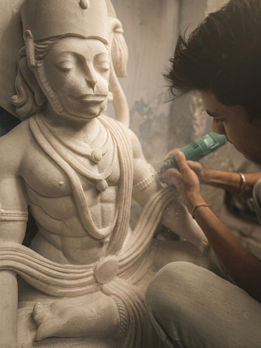 Details — sculpted to evoke devotion