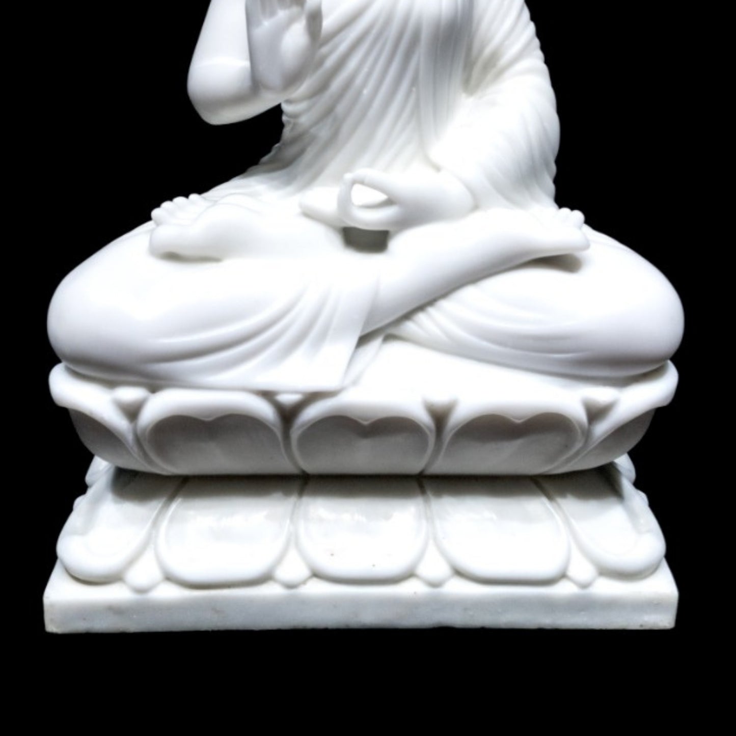 Estatua de Buda de mármol blanco de 24'', regalo espiritual especial para estudio de yoga 