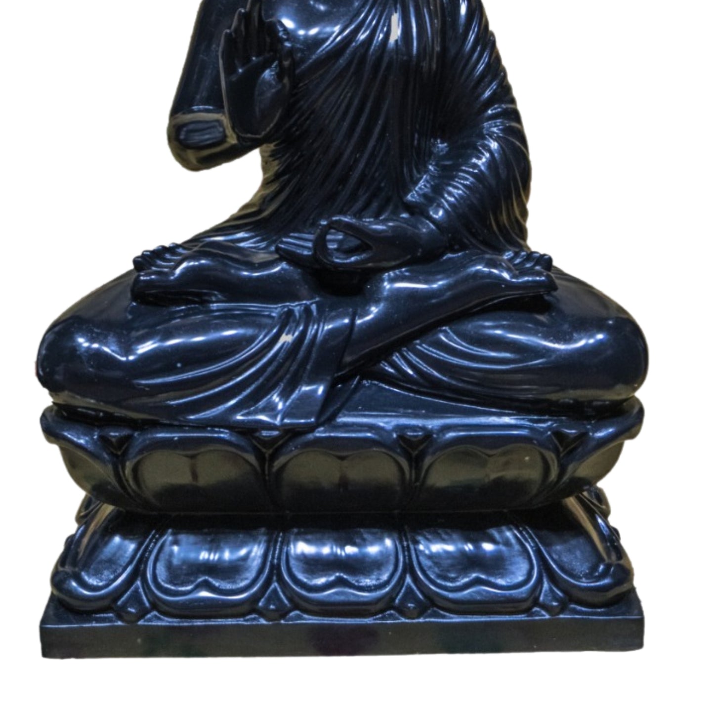 Black Marble Buddha statue 24'' Special Spiritual Gift For Yoga Studio