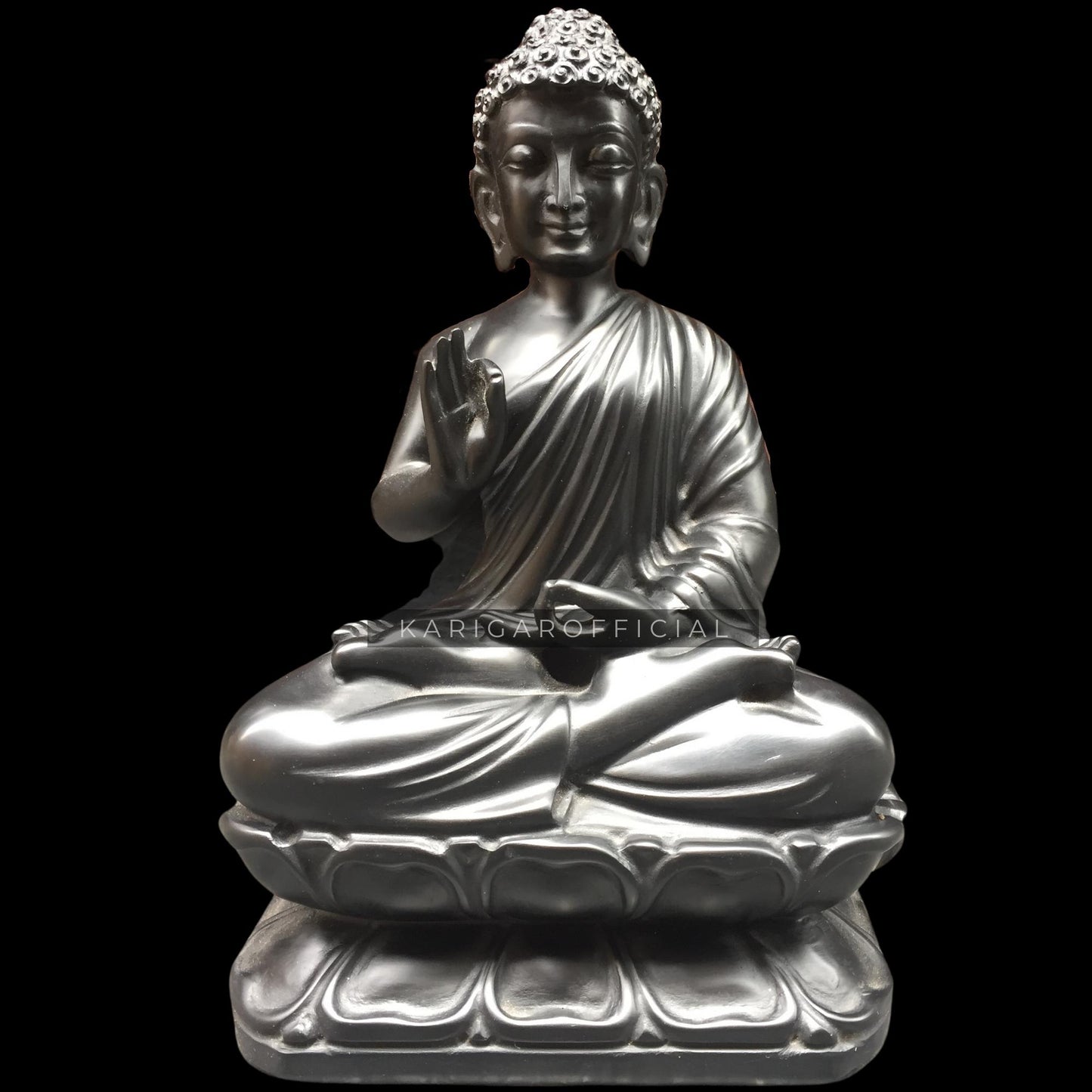 Black Marble Buddha statue 12'' Special Spiritual Gift For Yoga Studio