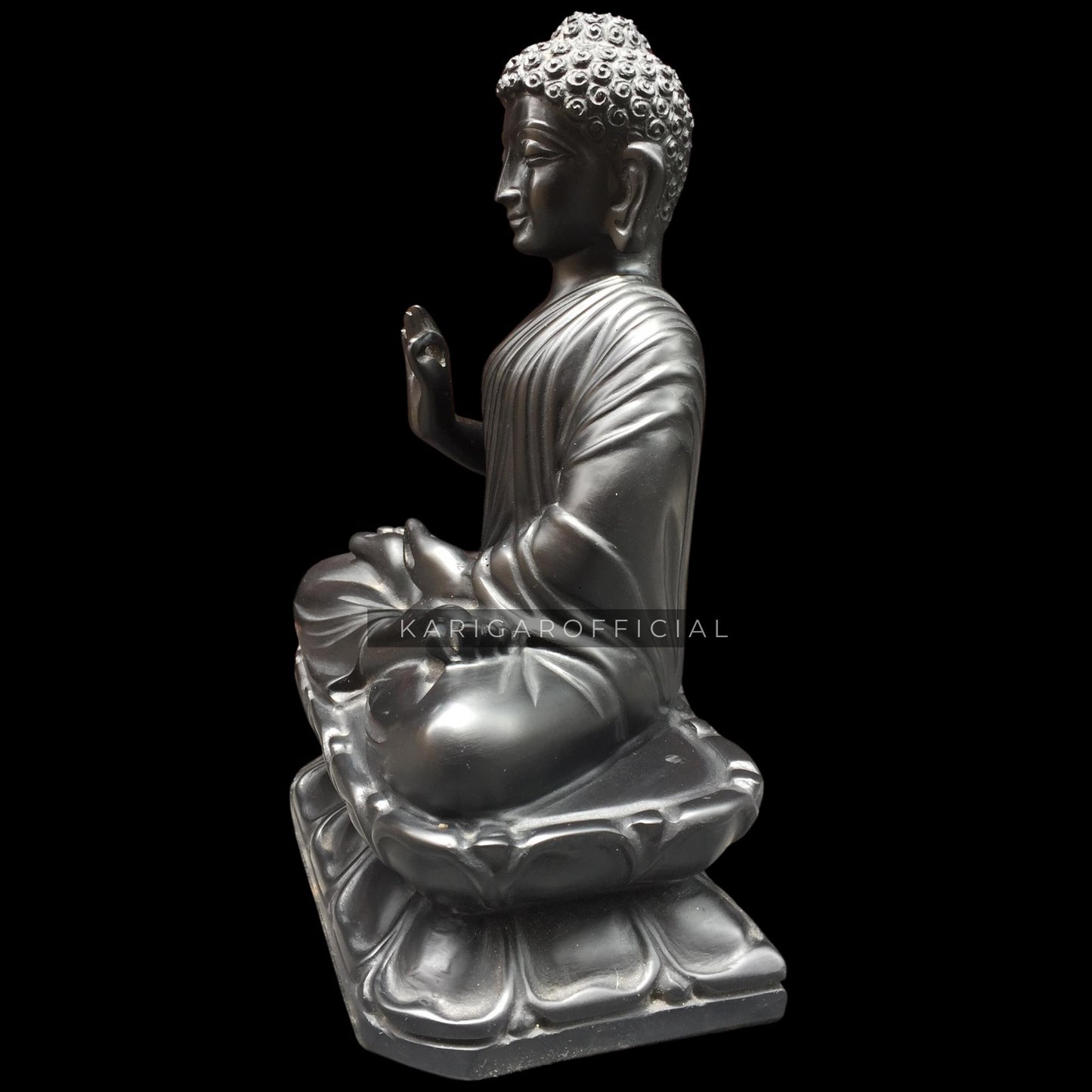 Black Marble Buddha statue 12'' Special Spiritual Gift For Yoga Studio