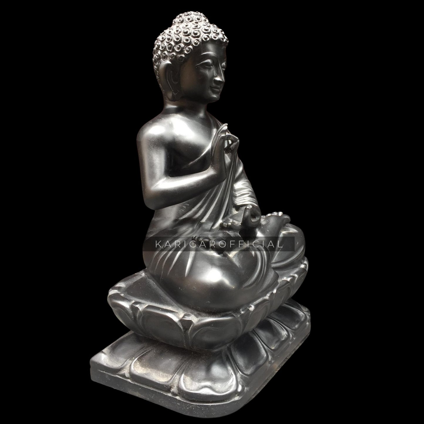 Black Marble Buddha statue 12'' Special Spiritual Gift For Yoga Studio