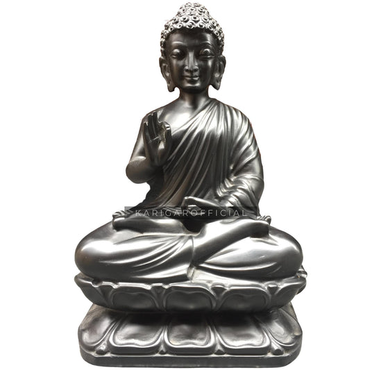 Black Marble Buddha statue 12'' Special Spiritual Gift For Yoga Studio