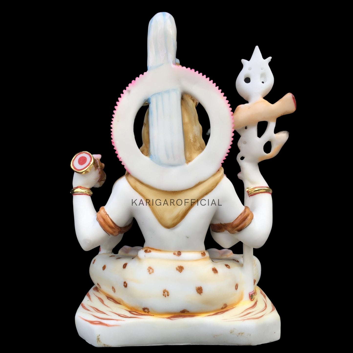 Shiva Statue Murti, Large 12 inches Shiv Idol, White Marble Mahadev Shankar Sculpture, Hindu Religious God Bholenath Figurine, Supreme Lord of Yoga & Meditation, Temple Pooja Housewarming Gift