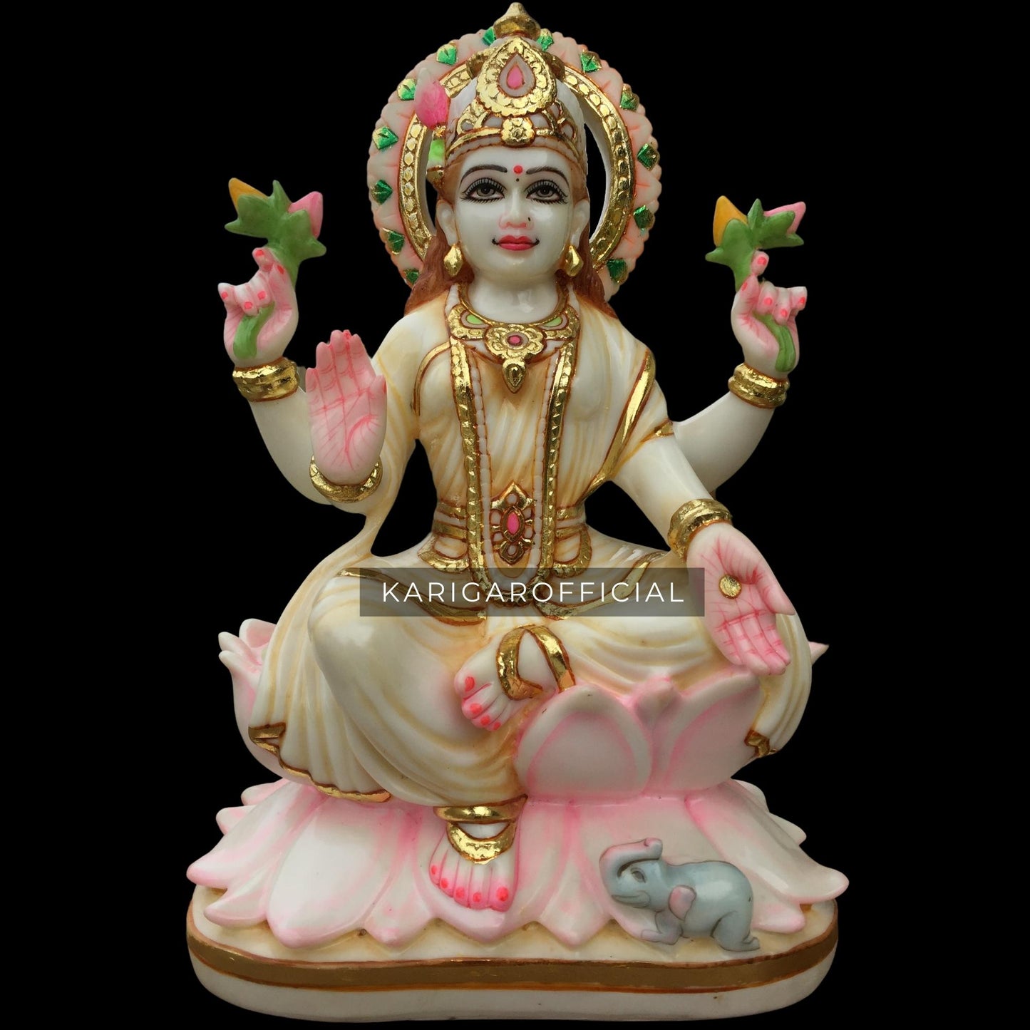 Estatua de Lakshmi 12 pulgadas Diosa de mármol Diosa india Estatua grande de Lakshmi, Figura de mármol grande de Laxmi, diosa de la riqueza, néctar inmortal, ídolo de Laxmi, escultura de Lakshmi Decoración del hogar Regalos de aniversario