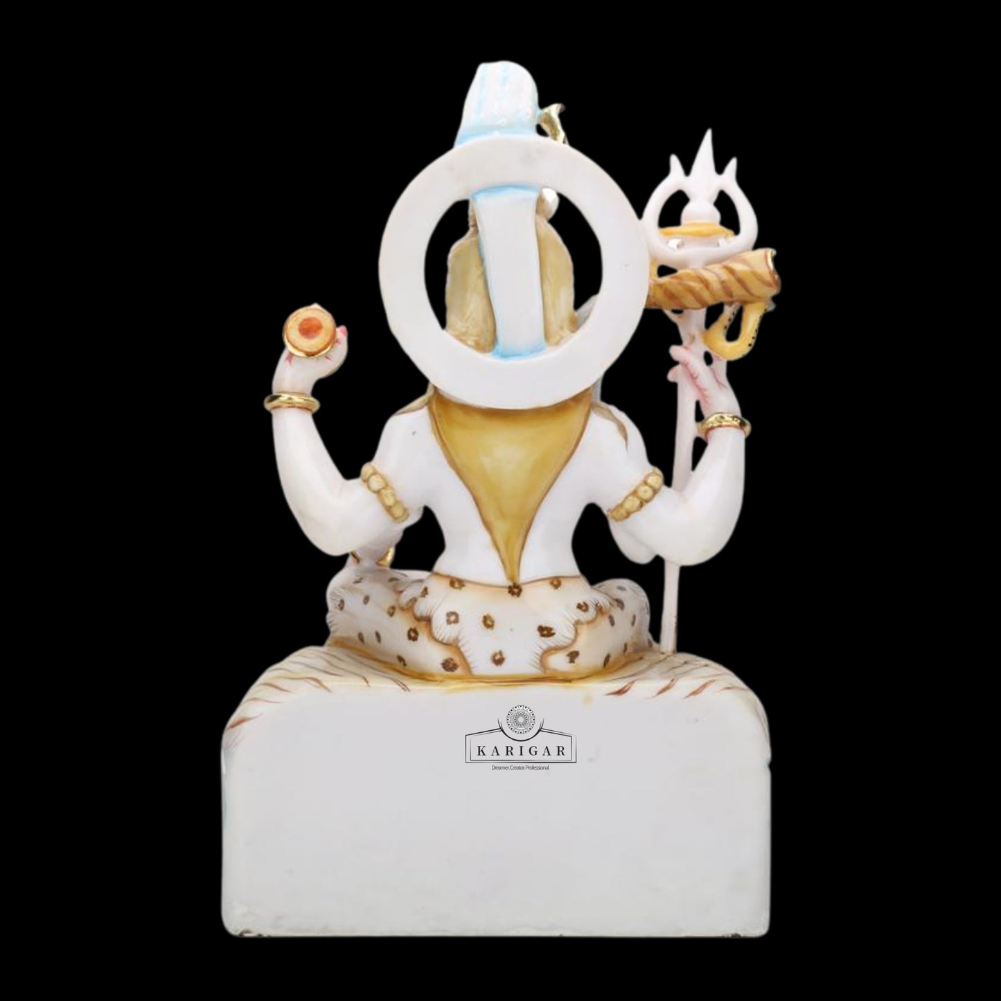 Shiva Statue Murti Large 18 inches Mahadev Idol Shankar Sculpture Bholenath Hindu Religious God Shiv Statue Marble God of Yoga Dance Meditation Perfect for Yoga Studios & Home Temple Housewarming Gift