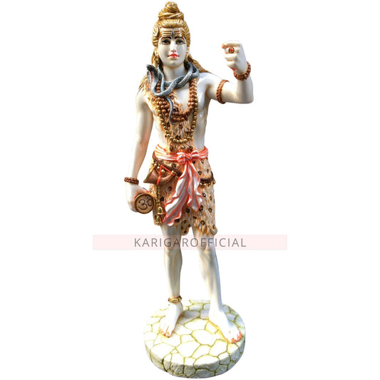 Shiva Statue Murti Large 18 inches Standing Mahadev Idol Shankar Sculpture Hindu Religious God Shiv Statue Marble God of Yoga Dance Meditation Perfect for Yoga Studios & Home Temple Housewarming Gifts