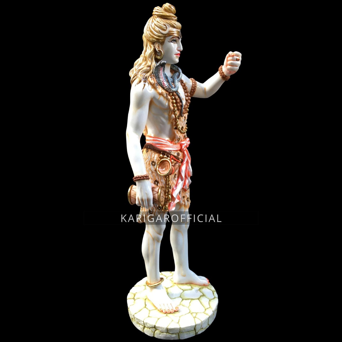 Estatua de Shiva Murti grande de 18.0 in de pie Mahadev Idol Shankar Escultura hindú religiosa Dios Shiv Estatua de mármol Dios del yoga danza meditación perfecta para estudios de yoga y templo del hogar regalos de inauguración de la casa