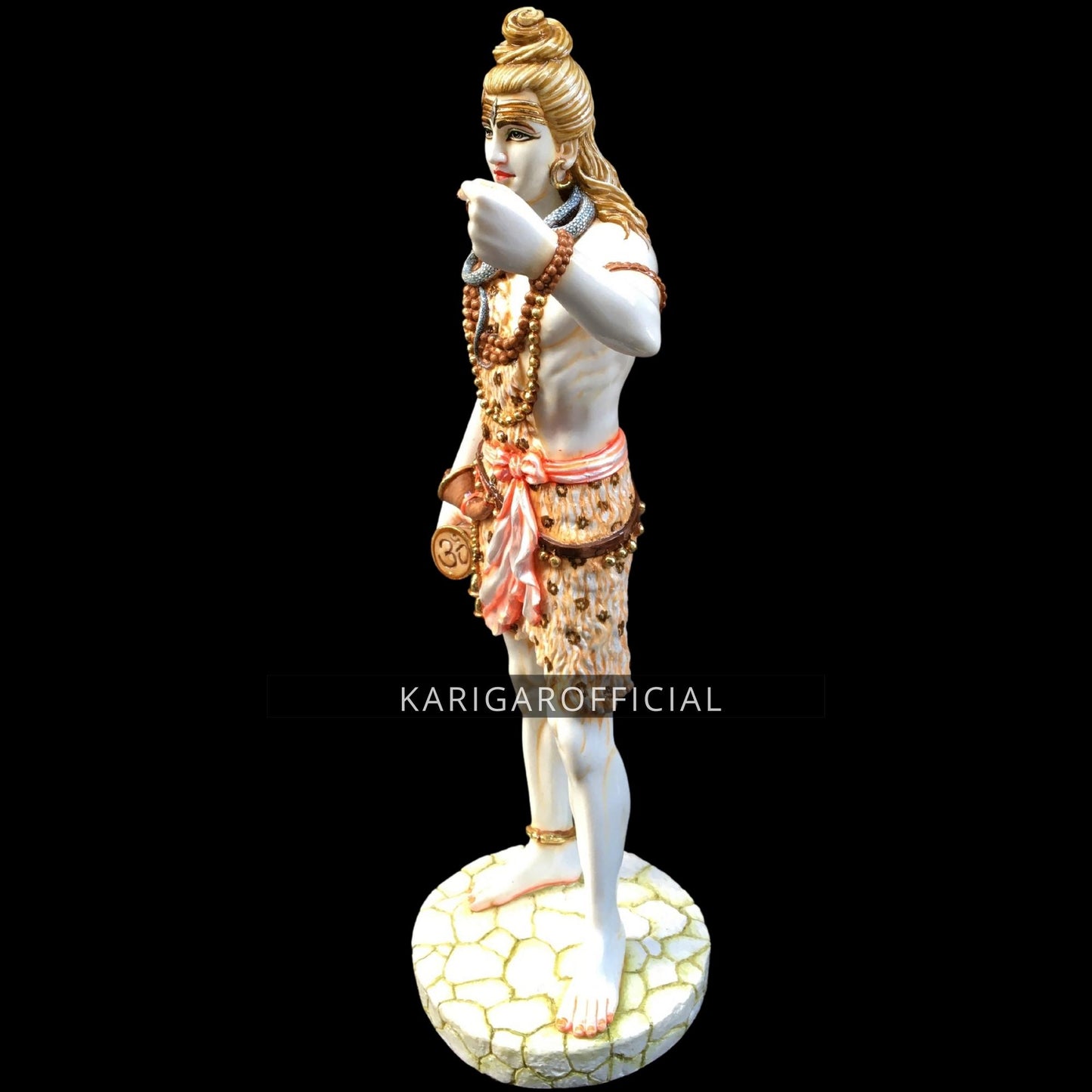 Estatua de Shiva Murti grande de 18.0 in de pie Mahadev Idol Shankar Escultura hindú religiosa Dios Shiv Estatua de mármol Dios del yoga danza meditación perfecta para estudios de yoga y templo del hogar regalos de inauguración de la casa