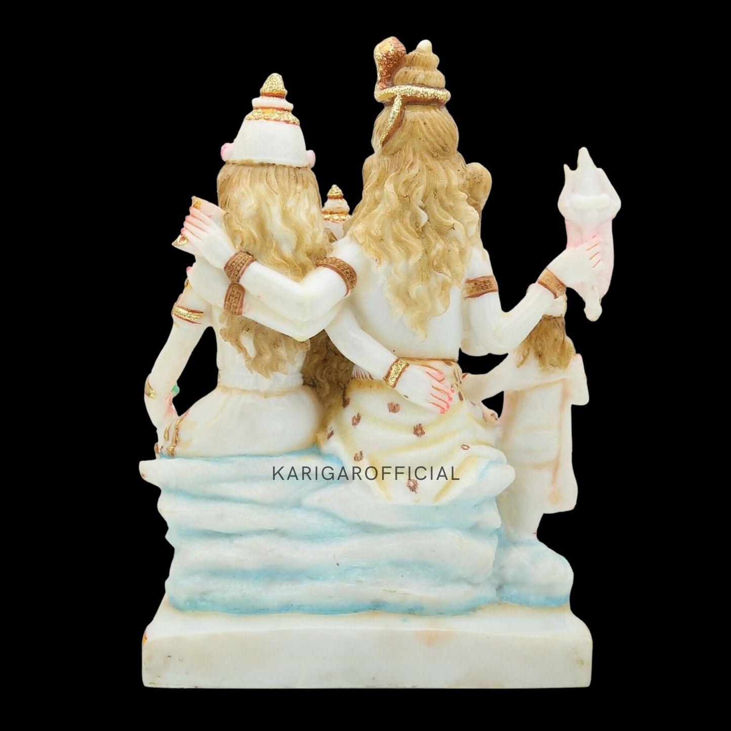 Marble Shiv Parivaar Murti Statue For Home Mandir Temple Large 9''