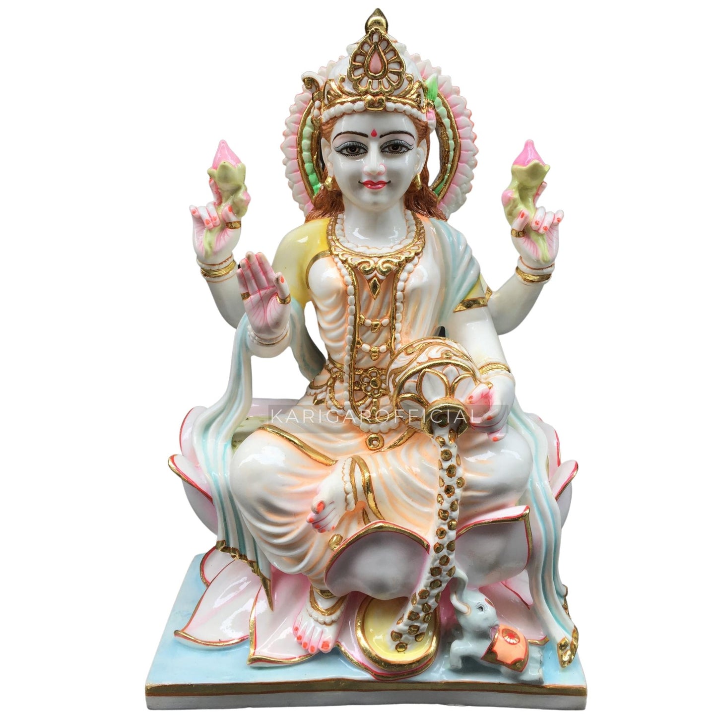 Lakshmi statue 18 inches Marble goddess Indian goddess Big Lakshmi Statue, Big Marble Figurine of Laxmi, goddess of wealth, Immortal nectar, Laxmi idol, Lakshmi sculpture Home decor Anniversary gifts