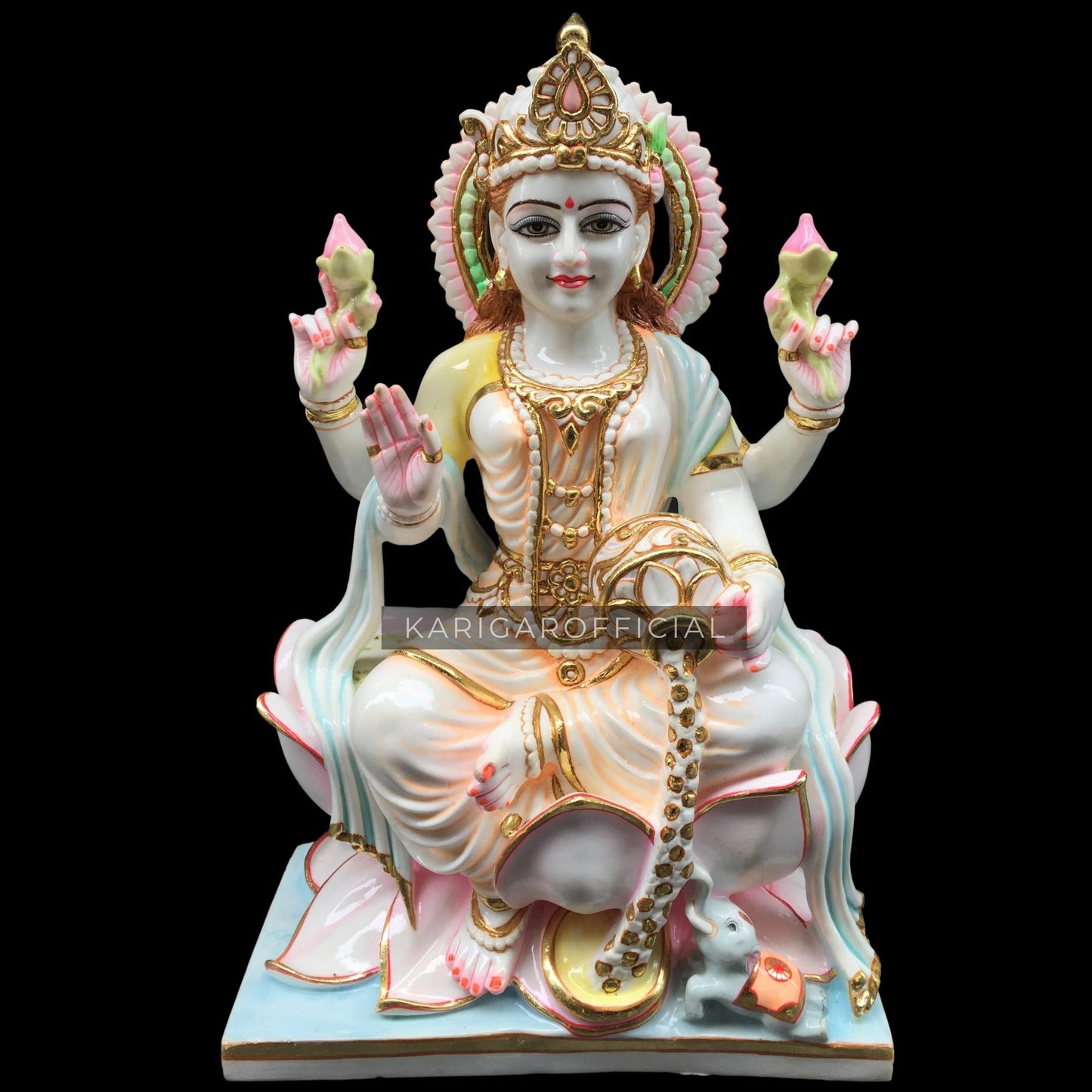 Lakshmi statue 18 inches Marble goddess Indian goddess Big Lakshmi Statue, Big Marble Figurine of Laxmi, goddess of wealth, Immortal nectar, Laxmi idol, Lakshmi sculpture Home decor Anniversary gifts