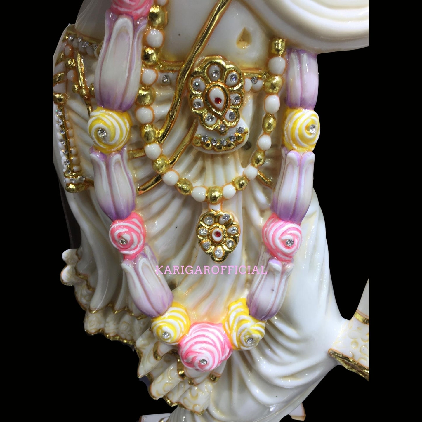 Estatua de Krishna de 39 pulgadas, gran ídolo de Krishna, estatua divina grande de Krishna, figura de mármol Krishna Murti, pintada a mano, Krishna Murti, especial, gran inauguración de la casa, regalos de aniversario de boda, decoración del hogar