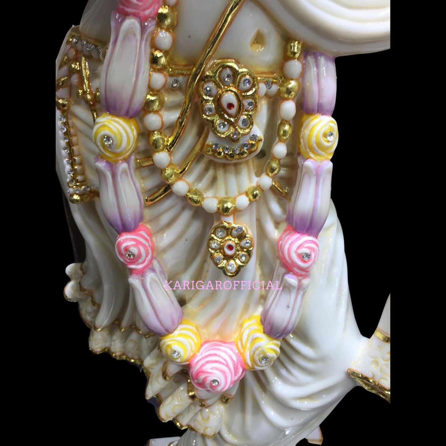 Krishna Statue 39 inches Large Krishna Idol Big Divine Krishna Statue Marble Krishna Murti Figurine Handpainted Krishna Murti Special Large Housewarming Wedding Anniversary Gifts Home Decor Sculpture