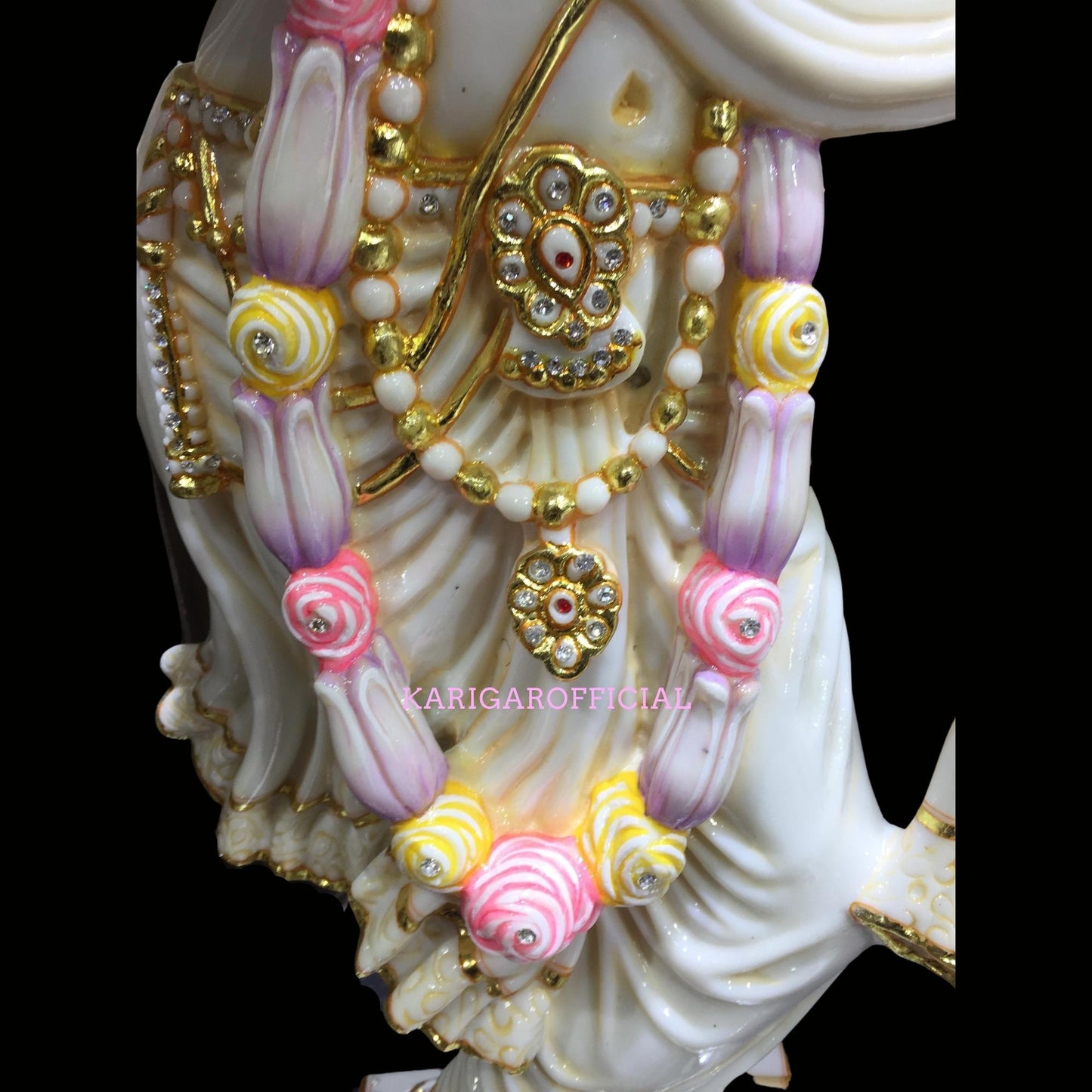 Krishna Statue 39 inches Large Krishna Idol Big Divine Krishna Statue Marble Krishna Murti Figurine Handpainted Krishna Murti Special Large Housewarming Wedding Anniversary Gifts Home Decor Sculpture