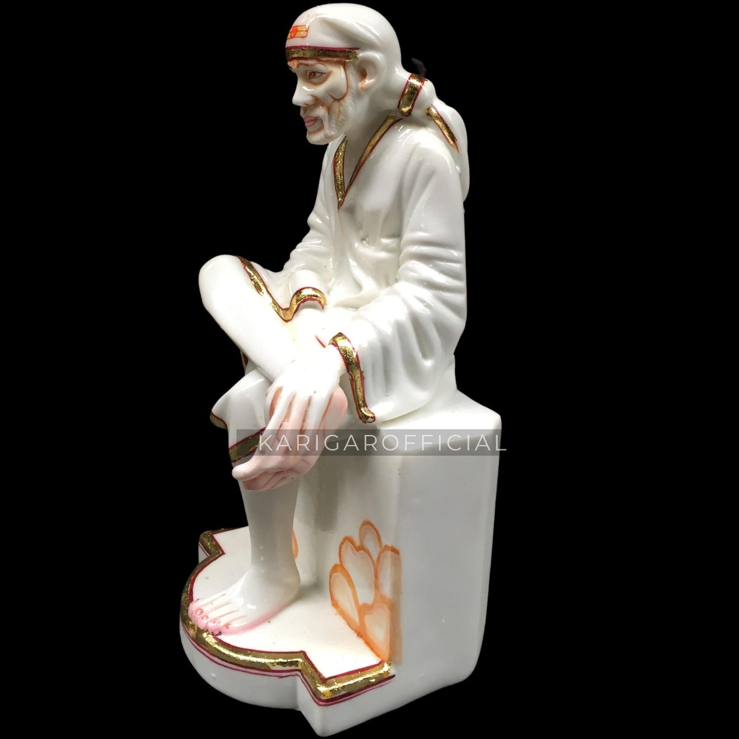 Sai baba Statue, White Marble Satya Sai Murti, Large 9 inches Sai baba idol, The Selfless God Hindu Divine Sai baba figurine, Shirdi Sai Baba Sculpture, Sri DattaGuru Home Temple Housewarming Gifts