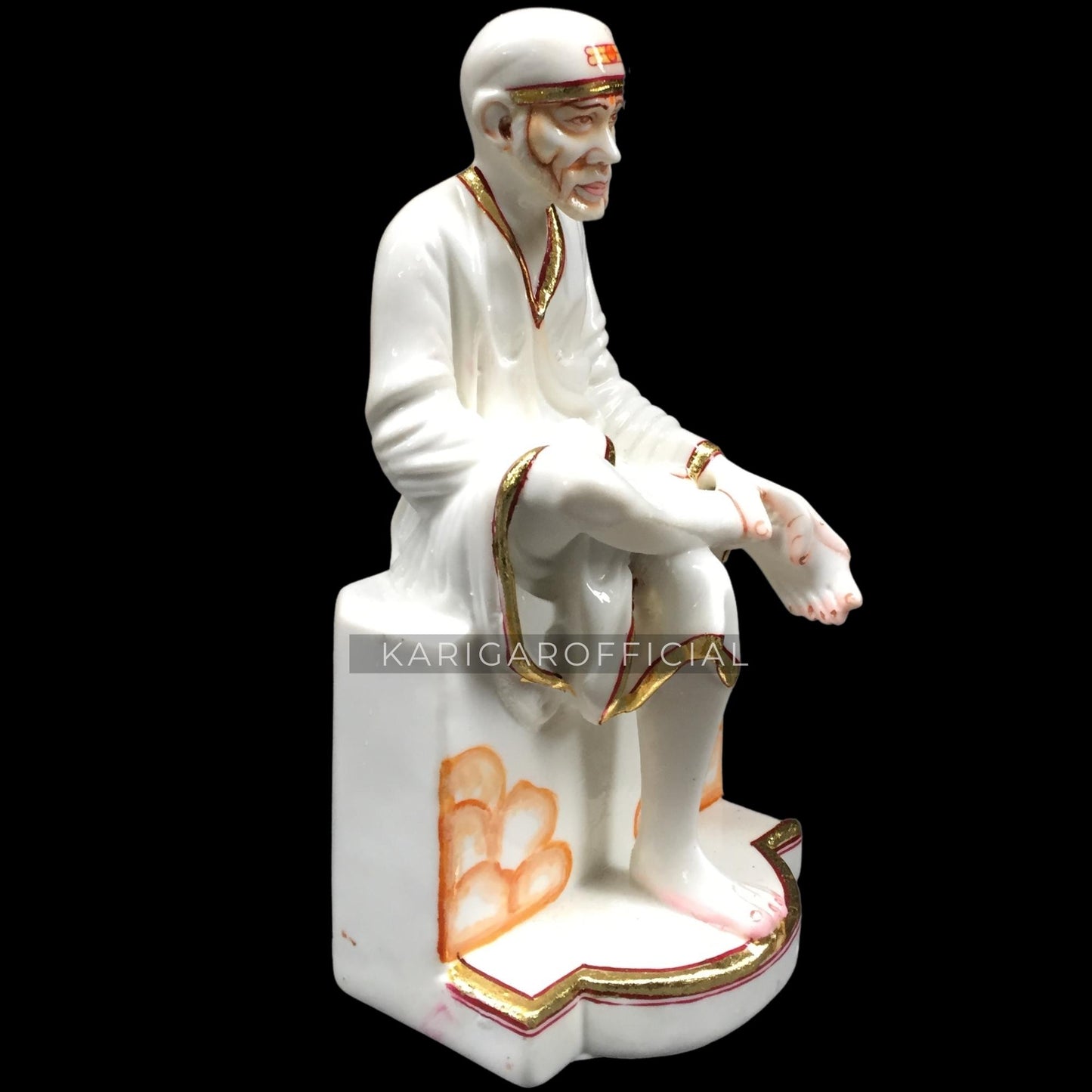 Sai baba Statue, White Marble Satya Sai Murti, Large 9 inches Sai baba idol, The Selfless God Hindu Divine Sai baba figurine, Shirdi Sai Baba Sculpture, Sri DattaGuru Home Temple Housewarming Gifts