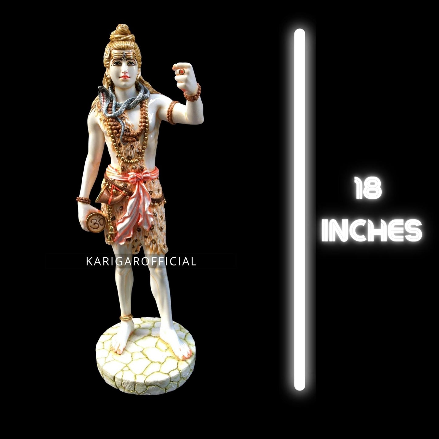 Shiva Statue Murti Large 18 inches Standing Mahadev Idol Shankar Sculpture Hindu Religious God Shiv Statue Marble God of Yoga Dance Meditation Perfect for Yoga Studios & Home Temple Housewarming Gifts