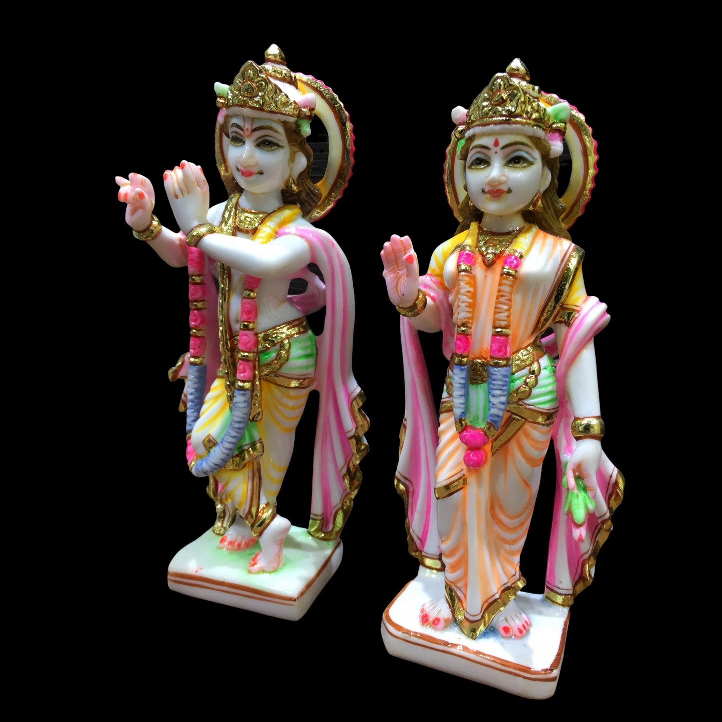 Radha Krishna statue 7 inches Marble Radha Krishna idol divine couple statue Small Radha Krishna figurine Handpainted Radha Krishna Murti Special Wedding Housewarming Anniversary Gifts Sculpture