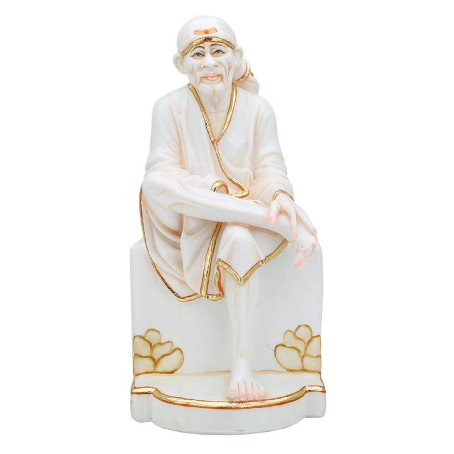 Estatua de Sai Baba Gran ídolo de Sai Baba de mármol, estatua divina, estatuilla de Sai Baba, Shirdi Sai Baba, Estatua de mármol de Sai Baba, Sri DattaGuru (12 pulgadas)